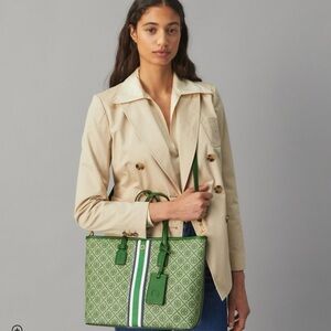 ~*NWT TB Small Canvas Tote Green*~